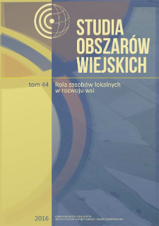 Zasoby lokalne, odnowa wsi i koncepcje rozwoju obszar&oacute;w wiejskich. Pr&oacute;ba teoretycznego ujęcia zależności = Local resources, village renewal and rural development concepts. An attempt to&nbsp;theoretical view on relations