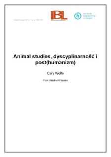 Animal studies, dyscyplinarność i post(humanizm)
