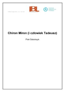 Chiron Miron (i człowiek Tadeusz)
