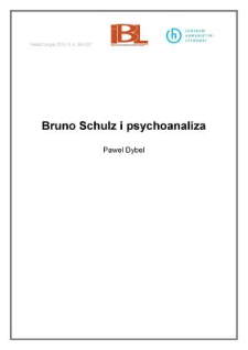 Bruno Schulz i psychoanaliza