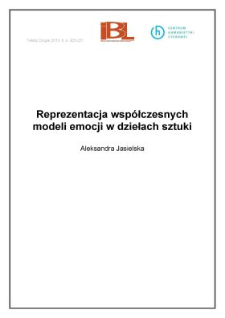 Reprezentacja wsp&oacute;łczesnych modeli emocji w dziełach sztuki