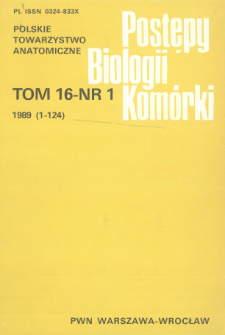 Postępy biologii komórki, Tom 16 nr 1, 1989