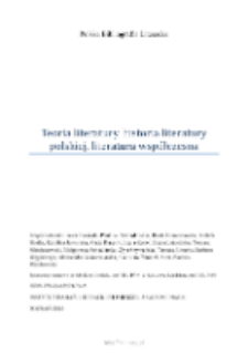 Polska Bibliografia Literacka: Teoria literatury, historia literatury polskiej, literatura wsp&oacute;łczesna - 2015