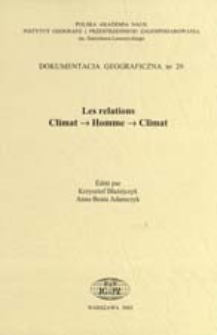 Les relations climat -> homme -> climat