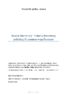 Polska Bibliografia Literacka: Teoria literatury, historia literatury polskiej, literatura współczesna - 2013