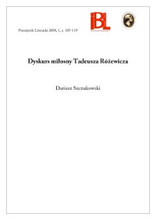 Duskurs miłosny Tadeusza R&oacute;żewicza