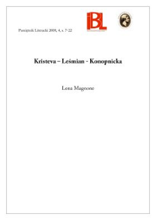 Kristeva – Leśmian – Konopnicka