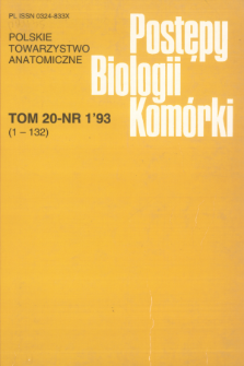 Postępy biologii komórki, Tom 20 nr 1, 1993