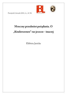 Mroczny przedmiot pożądania. O &bdquo;Kinderszenen&rdquo; raz jeszcze &ndash; inaczej