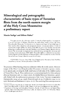 Mineralogical and petrographic characteristic of basic types of Turonian flints from the north-eastern margin of the Holy Cross Mountains: a preliminary report