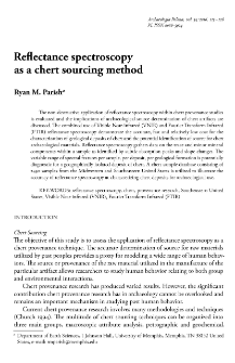 Reflectance spectroscopy as a chert sourcing method
