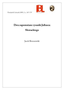 Dwa zapomniane rysunki Juliusza Słowackiego
