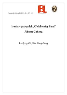 Ironia &ndash; przypadek &bdquo;Oblubienicy Pana&rdquo; Alberta Cohena