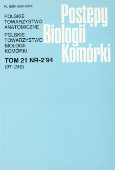 Postępy biologii komórki, Tom 21 nr 2, 1994