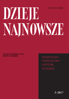 Dzieje Najnowsze : [kwartalnik poświęcony historii XX wieku] R. 49 z. 3 (2017), Artykuły recenzyjne i recenzje