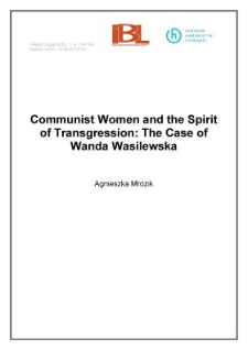 Communist women and the spirit of transgression: the case of Wanda Wasilewska