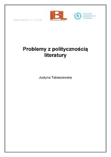 Problemy z politycznością literatury