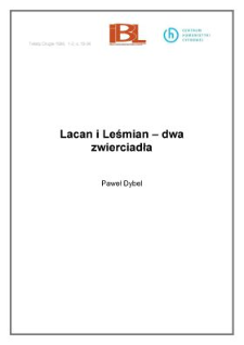 Lacan i Leśmian - dwa zwierciadła