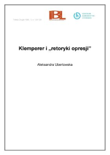 Klemperer i "retoryki opresji"