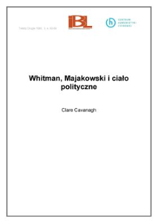Whitman, Majakowski i ciało polityczne