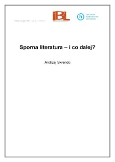 Sporna literatura - i co dalej?