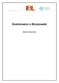 Gombrowicz a Brzozowski