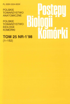 Postępy biologii komórki, Tom 25 nr 1, 1998