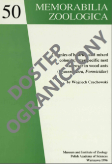 Colonies of hybrids and mixed colonies; interspecific nest takeover in wood ants (Hymenoptera, Formicidae)