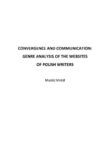 Convergence and Communication: Genre Analysis of the websites of Polish Writers