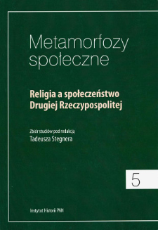 Religia a społeczeństwo Drugiej Rzeczypospolitej. Title pages, Contents