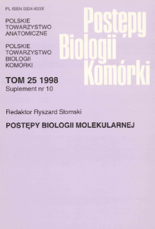 Postępy biologii komórki, Tom 25 supl. 10, 1998