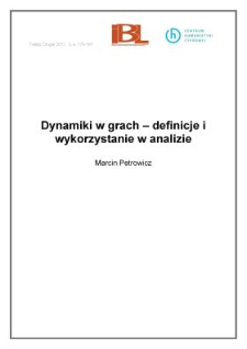 Dynamiki w grach &ndash; definicje i wykorzystanie w analizie