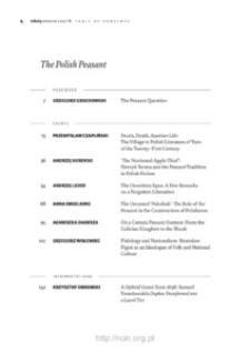 Teksty Drugie Nr 6 (2017), Table of contents