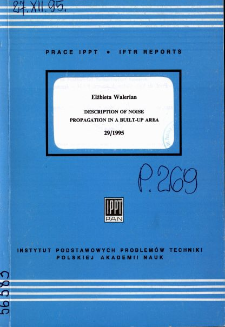 Description of noise propagation in a built-up area