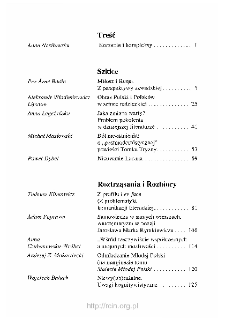 Teksty Drugie Nr 5 (1997), Spis treści