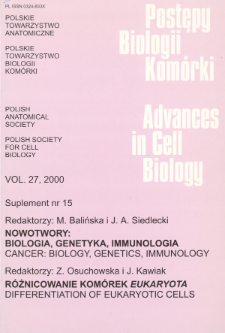 Postępy biologii komórki, Tom 27 supl. 15, 2000