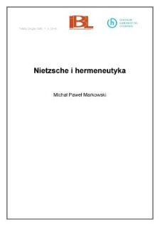 Nietzsche i hermeneutyka