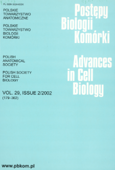 Postępy biologii komórki, Tom 29 nr 2, 2002