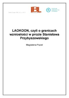 Laokoon, czyli o granicach wzniosłości w prozie Stanisława Przybyszewskiego