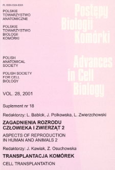 Postępy biologii komórki, Tom 28 supl. 18, 2001