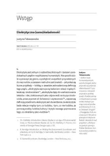 Ekokrytyczna (samo)świadomość