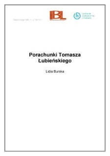 Porachunki Tomasza Łubieńskiego