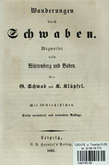 Wanderungen durch Schwaben : Wegweiser durch W&uuml;rtemberg und Baden
