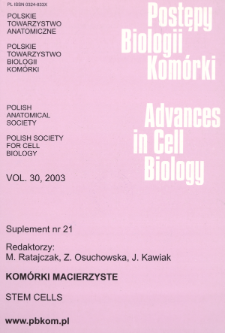 Postępy biologii komórki, Tom 30 supl. 21, 2003