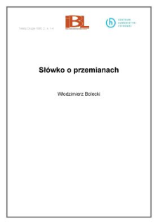 Sł&oacute;wko o przemianach
