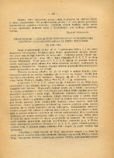 Sprawozdanie z działalności Państwowego Konserwatora Zabytków Przedhistorycznych na Kresy Wschodnie za rok 1922