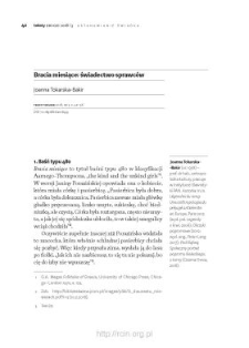 Bracia miesiące: świadectwo sprawc&oacute;w