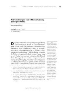Antysemityzm jako element konstytutywny polskiego habitusu