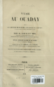 Voyage au Ouadây par Mohammed ibn-Omar el-Tounsy