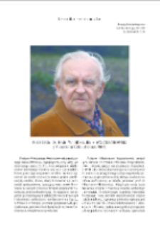 Profesor dr hab. Włodzimierz Wojciechowski (18 września 1932 &ndash; 6 marca 2018)